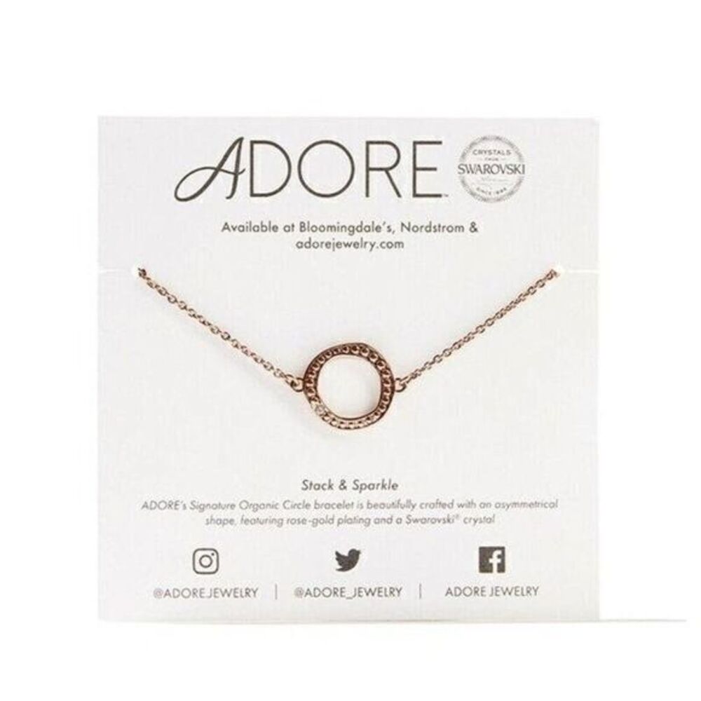 Adore SWAROVSKI Rose Gold Organic Circle Bracelet
